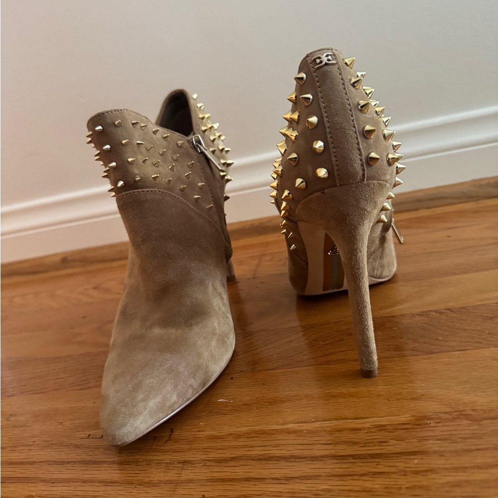 Sam Edelman Spiked Suede Booties - Size 8.5